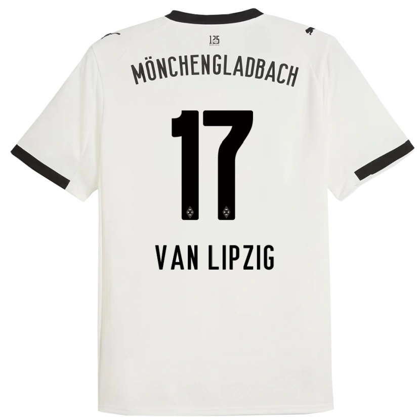 Danxen Kvinder Mika Van Lipzig #17 Hvid Sort Hjemmebane Spillertrøjer 2025/26 Trøje T-Shirt