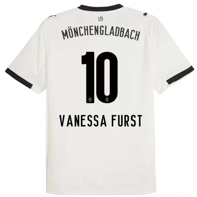 Danxen Kvinder Vanessa Fürst #10 Hvid Sort Hjemmebane Spillertrøjer 2025/26 Trøje T-Shirt