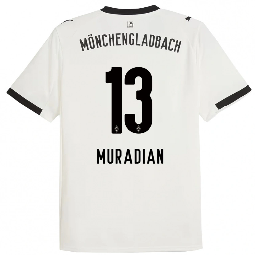 Danxen Kvinder Artem Muradyan #13 Hvid Sort Hjemmebane Spillertrøjer 2025/26 Trøje T-Shirt
