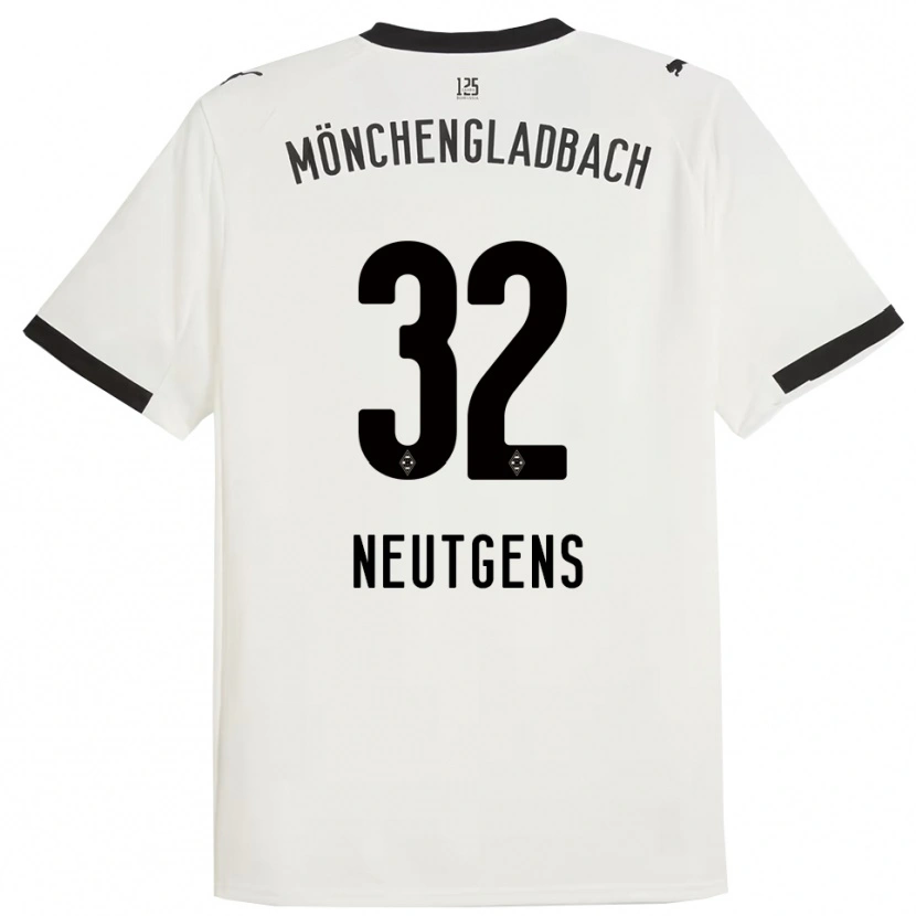 Danxen Kvinder Maximilian Neutgens #32 Hvid Sort Hjemmebane Spillertrøjer 2025/26 Trøje T-Shirt