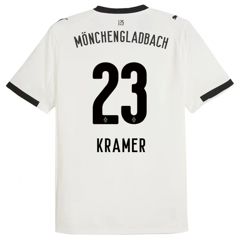Danxen Kvinder Christoph Kramer #23 Hvid Sort Hjemmebane Spillertrøjer 2025/26 Trøje T-Shirt