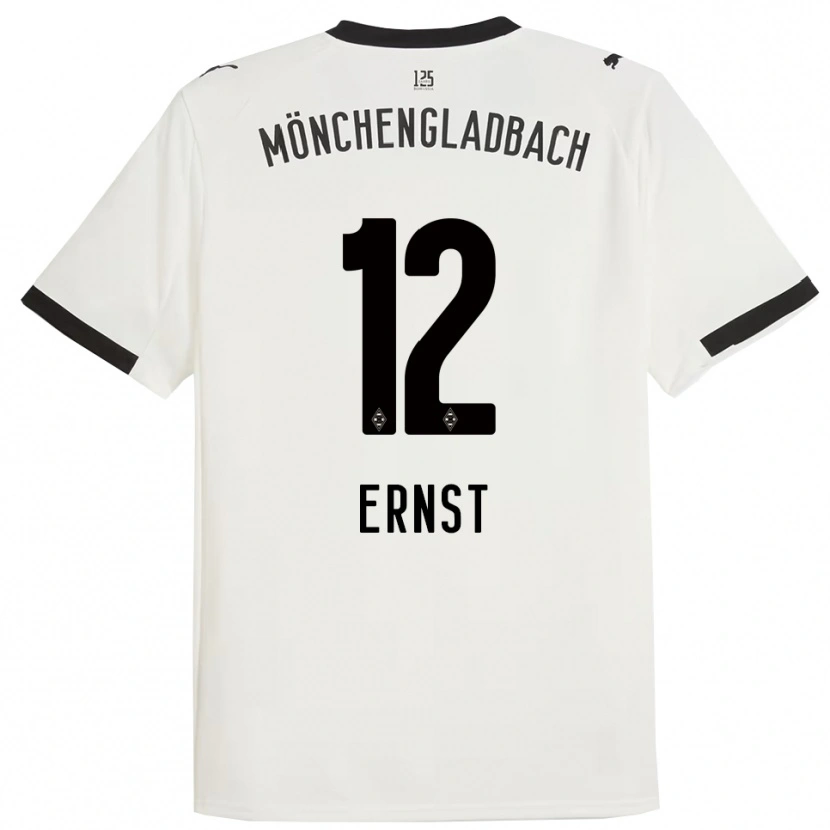 Danxen Kvinder Jesse Ernst #12 Hvid Sort Hjemmebane Spillertrøjer 2025/26 Trøje T-Shirt
