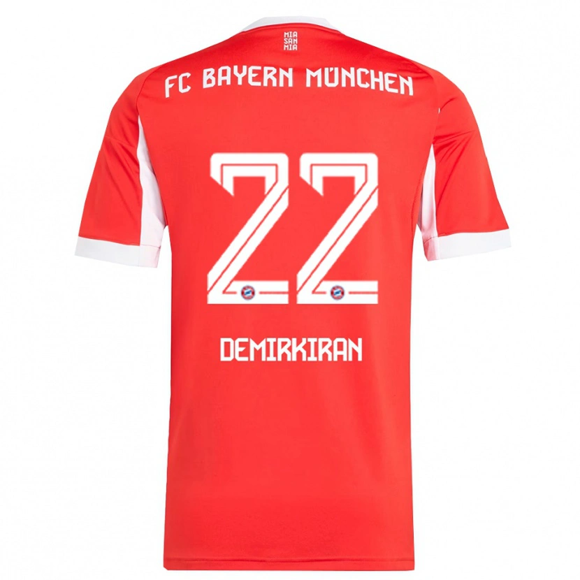 Danxen Kvinder Ediz Demirkiran #22 Rød Hvid Hjemmebane Spillertrøjer 2025/26 Trøje T-Shirt
