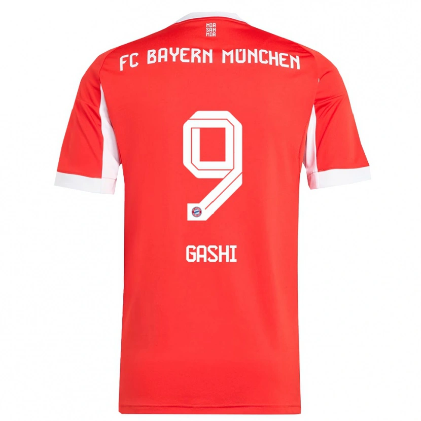 Danxen Kvinder Yll Gashi #9 Rød Hvid Hjemmebane Spillertrøjer 2025/26 Trøje T-Shirt