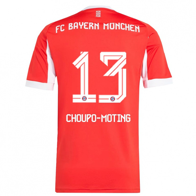 Danxen Kvinder Eric Maxim Choupo-Moting #13 Rød Hvid Hjemmebane Spillertrøjer 2025/26 Trøje T-Shirt