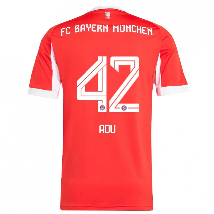 Danxen Kvinder Gibson Adu #42 Rød Hvid Hjemmebane Spillertrøjer 2025/26 Trøje T-Shirt