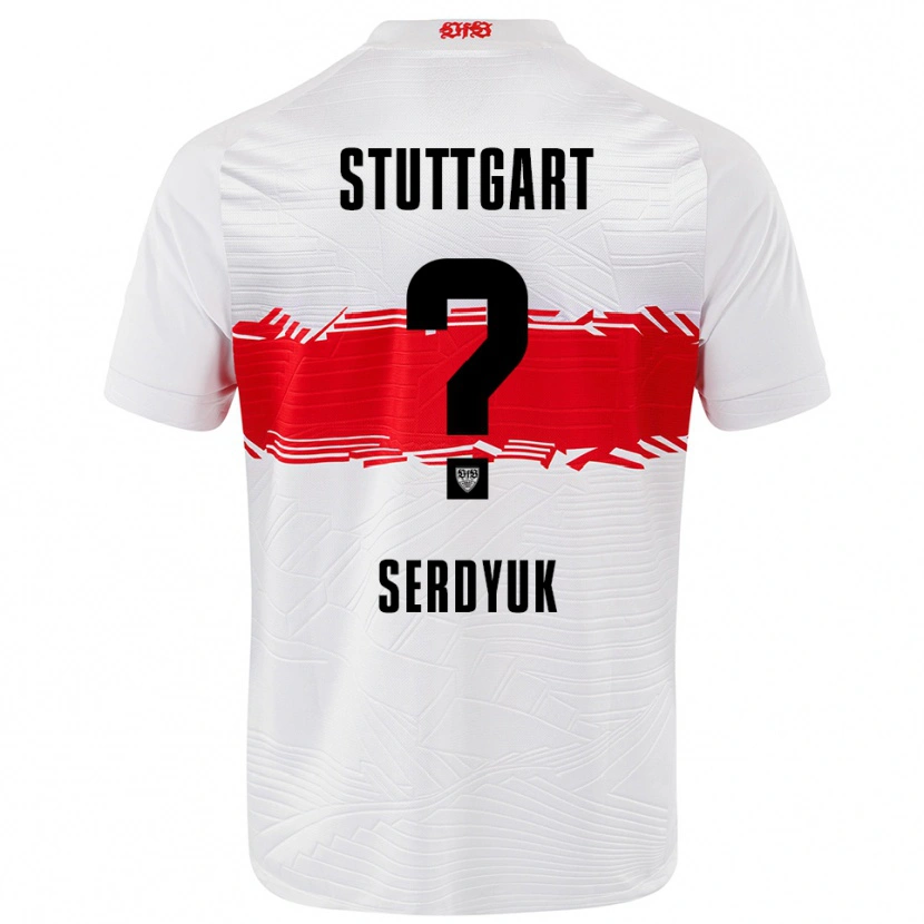 Danxen Kvinder Kirill Serdyuk #0 Hvid Rød Hjemmebane Spillertrøjer 2025/26 Trøje T-Shirt