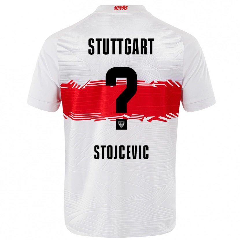 Danxen Kvinder Martin Stojcevic #0 Hvid Rød Hjemmebane Spillertrøjer 2025/26 Trøje T-Shirt