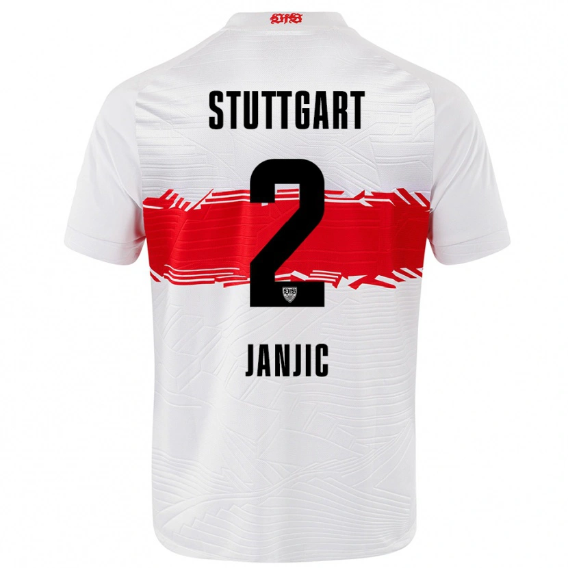 Danxen Kvinder Antonijo Janjic #2 Hvid Rød Hjemmebane Spillertrøjer 2025/26 Trøje T-Shirt