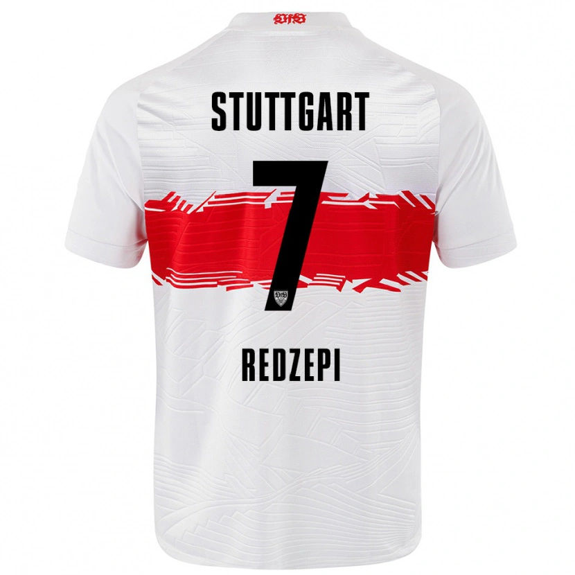 Danxen Kvinder Dafina Redzepi #7 Hvid Rød Hjemmebane Spillertrøjer 2025/26 Trøje T-Shirt