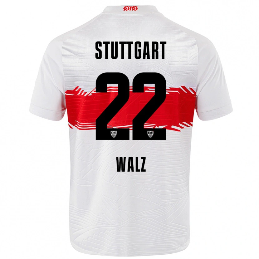 Danxen Kvinder Tom Walz #22 Hvid Rød Hjemmebane Spillertrøjer 2025/26 Trøje T-Shirt