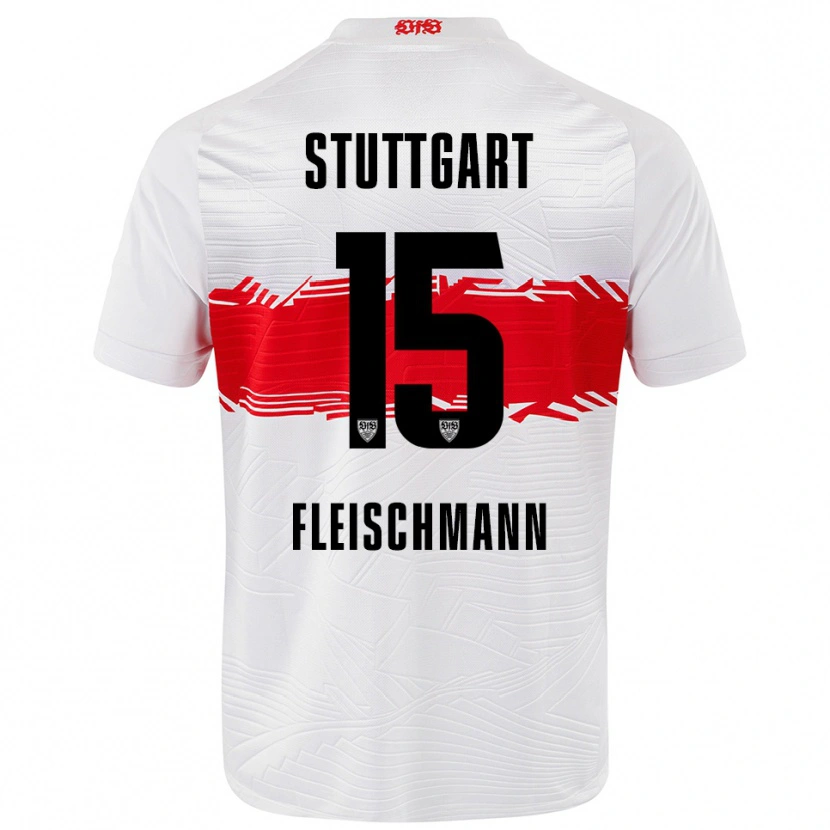 Danxen Kvinder Svea Fleischmann #15 Hvid Rød Hjemmebane Spillertrøjer 2025/26 Trøje T-Shirt