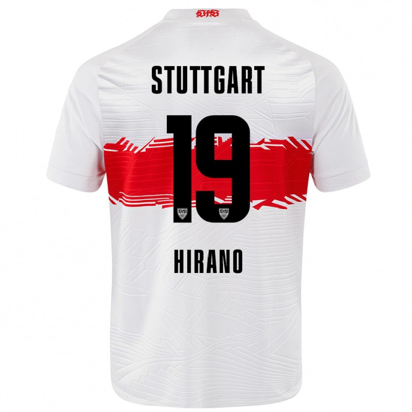 Danxen Kvinder Yuka Hirano #19 Hvid Rød Hjemmebane Spillertrøjer 2025/26 Trøje T-Shirt
