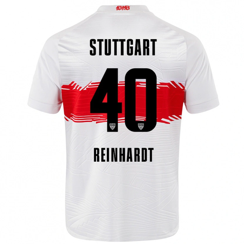 Danxen Kvinder Peter Reinhardt #40 Hvid Rød Hjemmebane Spillertrøjer 2025/26 Trøje T-Shirt