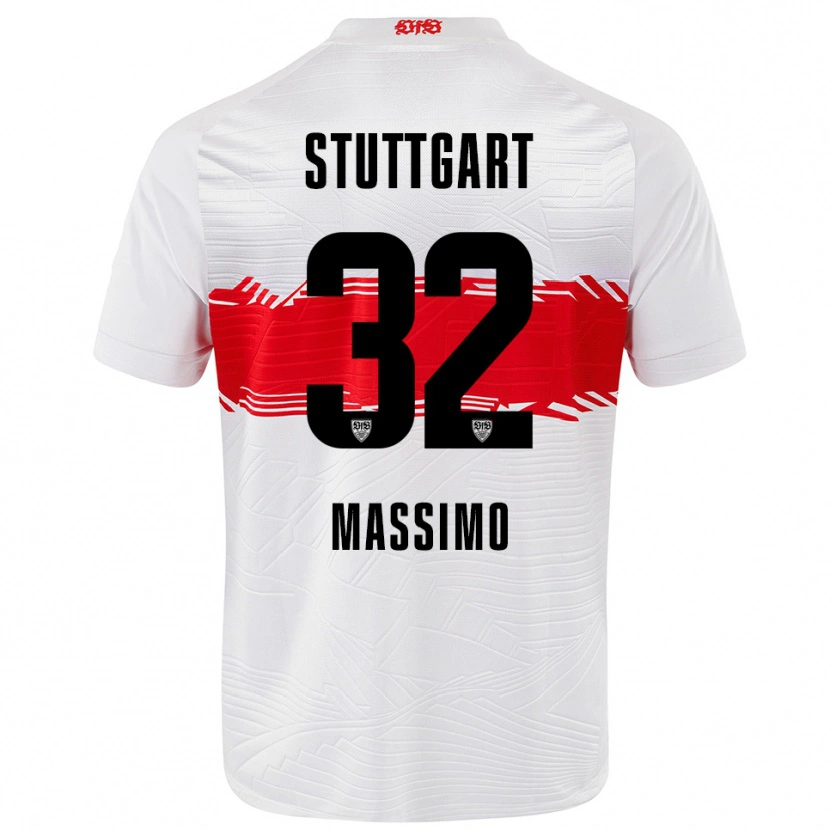 Danxen Kvinder Roberto Massimo #32 Hvid Rød Hjemmebane Spillertrøjer 2025/26 Trøje T-Shirt
