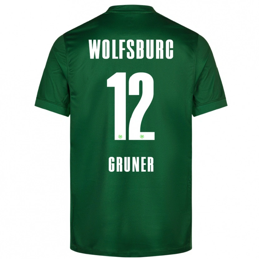 Danxen Kvinder Paul Gruner #12 Grøn Hvid Hjemmebane Spillertrøjer 2025/26 Trøje T-Shirt