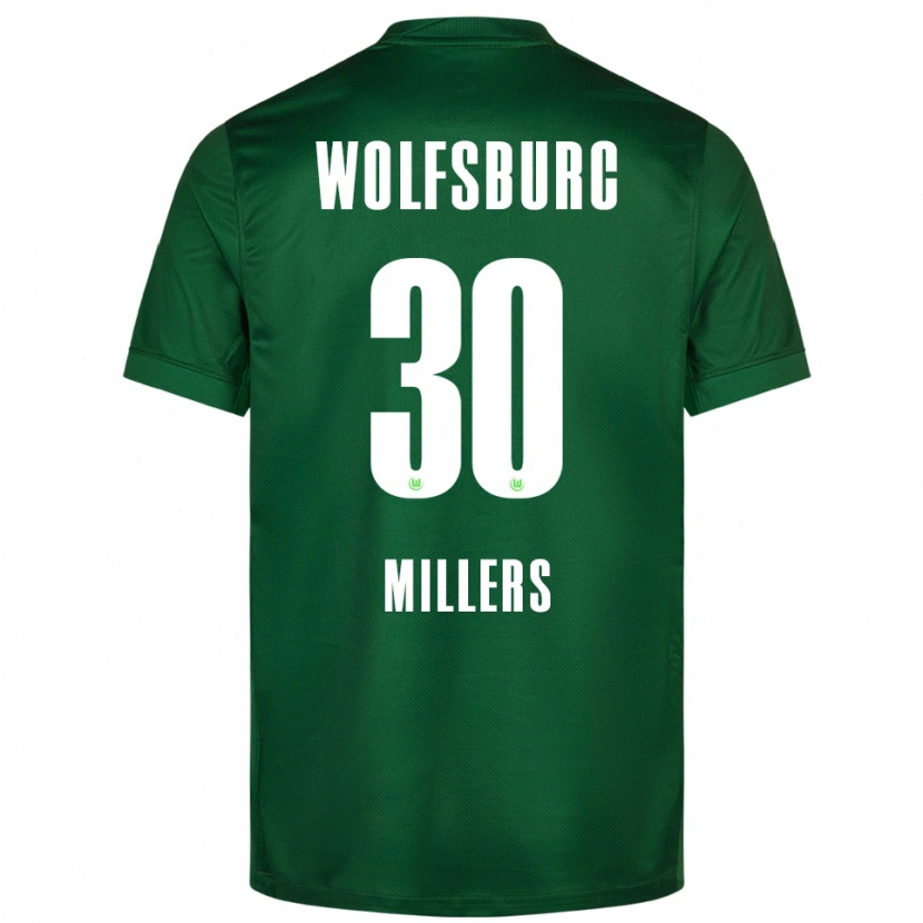 Danxen Kvinder Kristers Millers #30 Grøn Hvid Hjemmebane Spillertrøjer 2025/26 Trøje T-Shirt