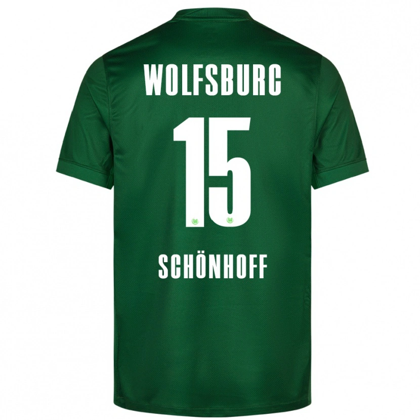 Danxen Kvinder Henry Schönhoff #15 Grøn Hvid Hjemmebane Spillertrøjer 2025/26 Trøje T-Shirt