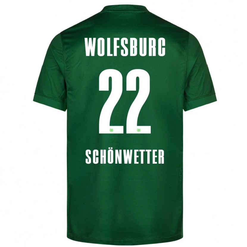 Danxen Kvinder Christina Schönwetter #22 Grøn Hvid Hjemmebane Spillertrøjer 2025/26 Trøje T-Shirt