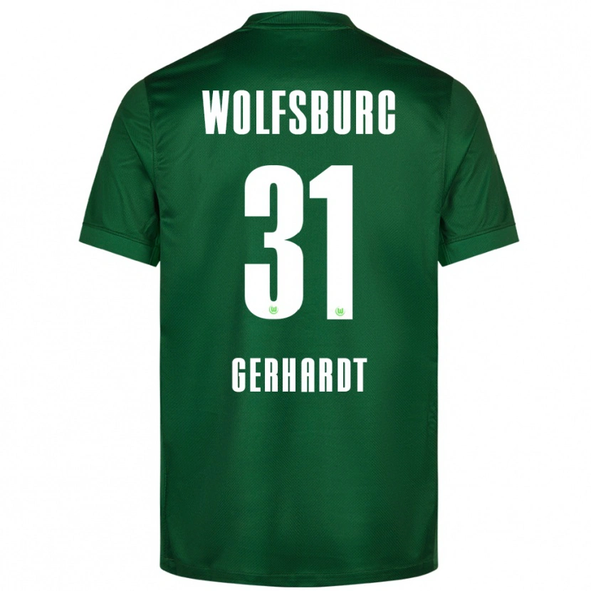Danxen Kvinder Yannick Gerhardt #31 Grøn Hvid Hjemmebane Spillertrøjer 2025/26 Trøje T-Shirt