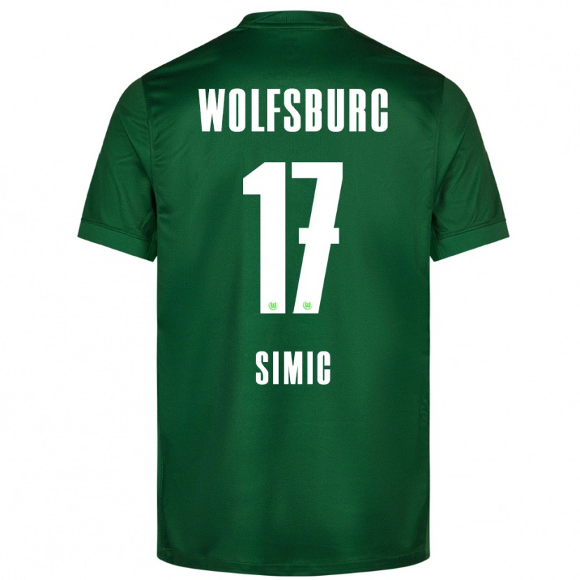 Danxen Kvinder Karlo Simic #17 Grøn Hvid Hjemmebane Spillertrøjer 2025/26 Trøje T-Shirt