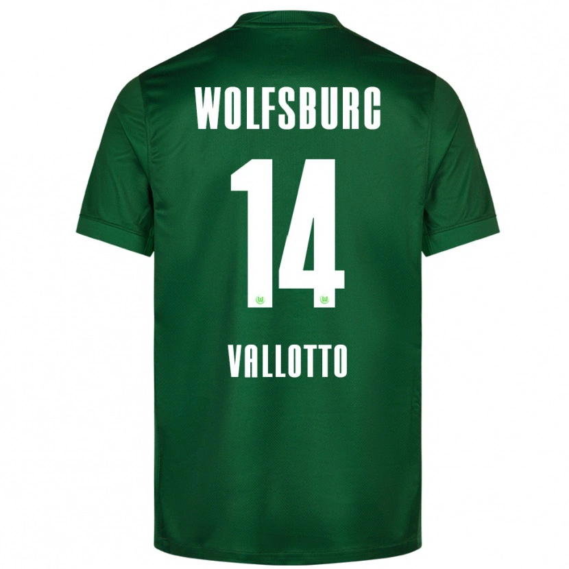 Danxen Kvinder Smilla Vallotto #14 Grøn Hvid Hjemmebane Spillertrøjer 2025/26 Trøje T-Shirt