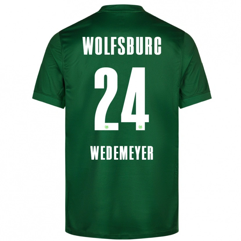 Danxen Kvinder Joelle Wedemeyer #24 Grøn Hvid Hjemmebane Spillertrøjer 2025/26 Trøje T-Shirt