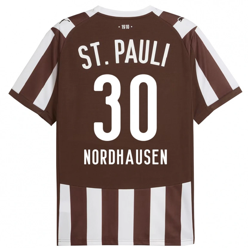 Danxen Kvinder Neele Nordhausen #30 Kaffe Hvid Hjemmebane Spillertrøjer 2025/26 Trøje T-Shirt