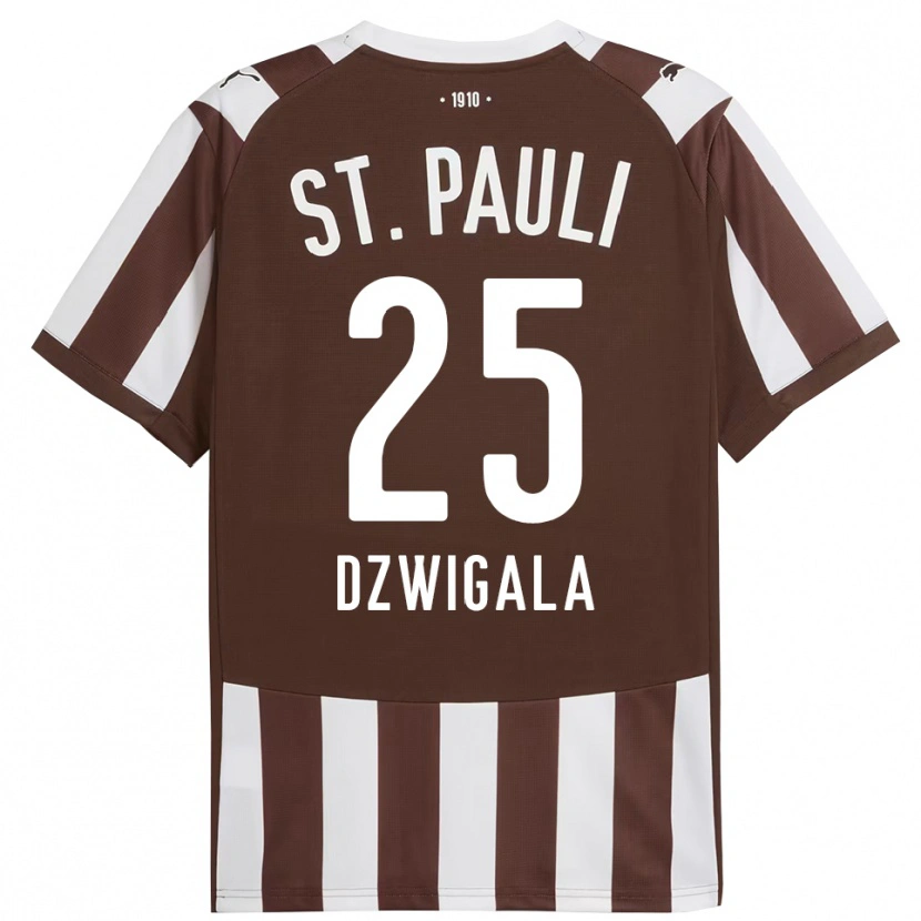 Danxen Kvinder Adam Dzwigala #25 Kaffe Hvid Hjemmebane Spillertrøjer 2025/26 Trøje T-Shirt