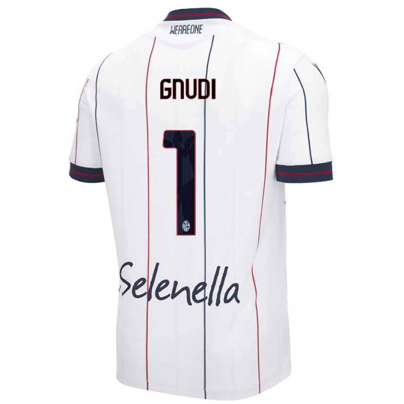 Danxen Kvinder Riccardo Gnudi #1 Hvid Kongeblå Udebane Spillertrøjer 2025/26 Trøje T-Shirt