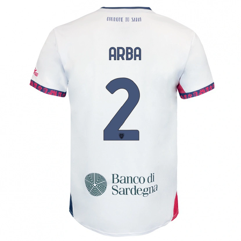 Danxen Kvinder Federico Arba #2 Hvid Navy Rød Udebane Spillertrøjer 2025/26 Trøje T-Shirt