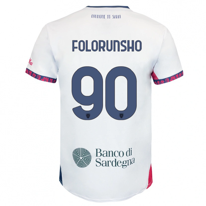 Danxen Kvinder Michael Folorunsho #90 Hvid Navy Rød Udebane Spillertrøjer 2025/26 Trøje T-Shirt