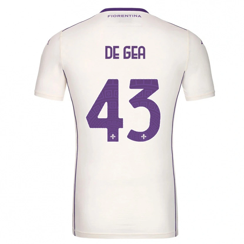 Danxen Kvinder David De Gea #43 Hvid Lilla Rød Udebane Spillertrøjer 2025/26 Trøje T-Shirt