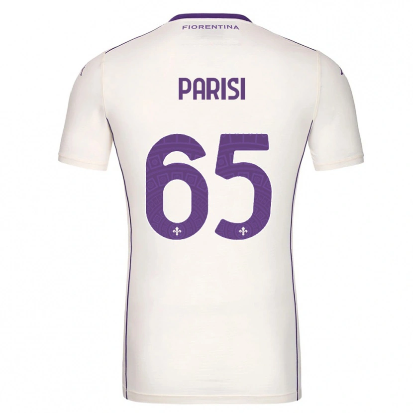 Danxen Kvinder Fabiano Parisi #65 Hvid Lilla Rød Udebane Spillertrøjer 2025/26 Trøje T-Shirt