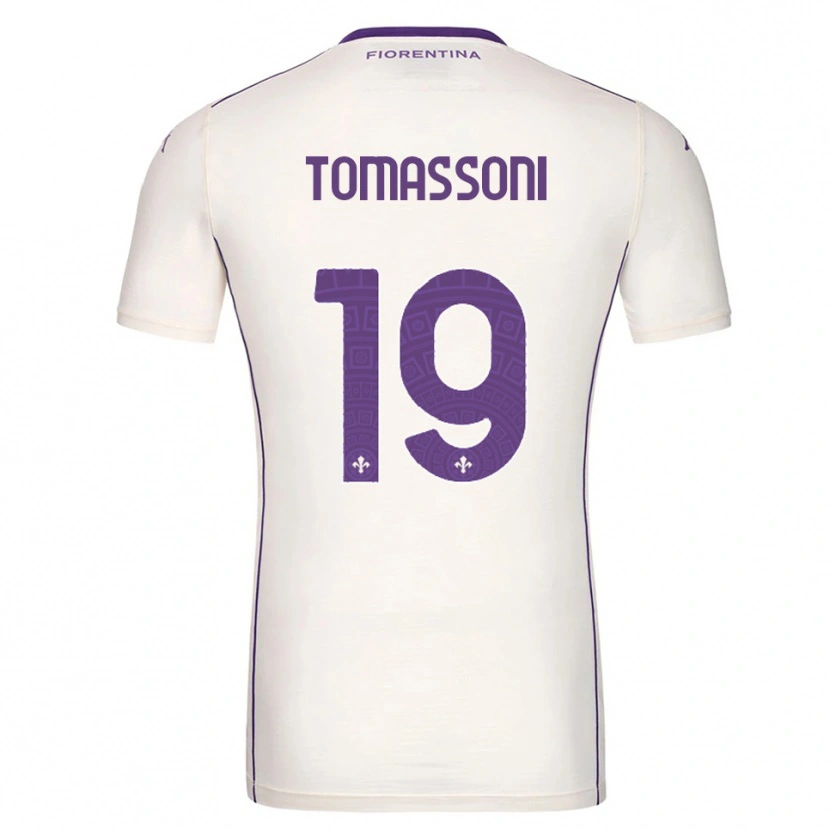 Danxen Kvinder Emma Tomassoni #19 Hvid Lilla Rød Udebane Spillertrøjer 2025/26 Trøje T-Shirt