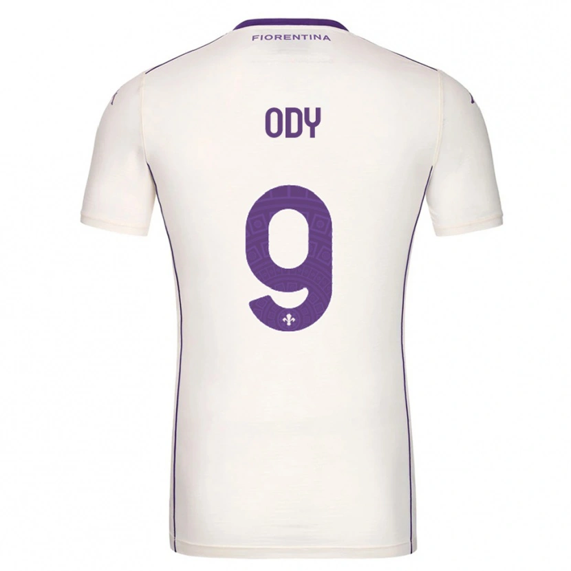 Danxen Kvinder Edwin Ody #9 Hvid Lilla Rød Udebane Spillertrøjer 2025/26 Trøje T-Shirt