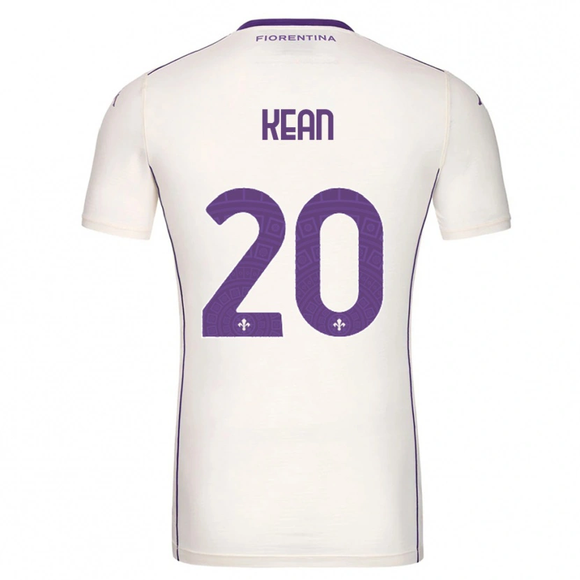 Danxen Kvinder Moise Kean #20 Hvid Lilla Rød Udebane Spillertrøjer 2025/26 Trøje T-Shirt