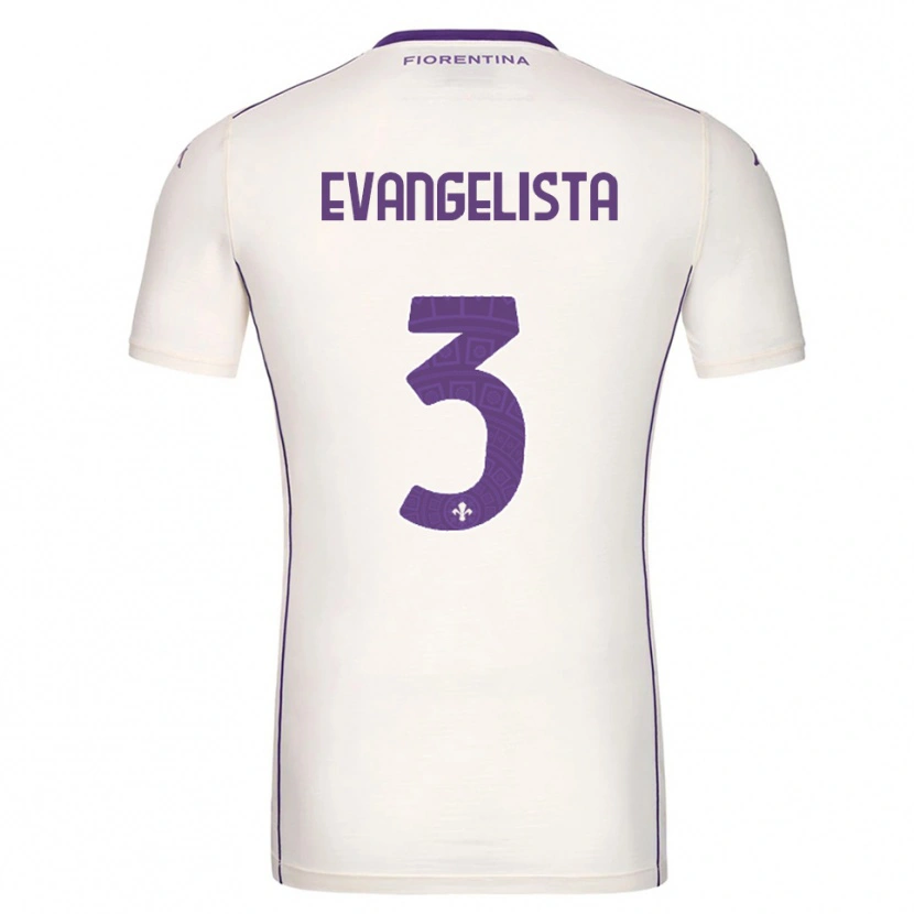 Danxen Kvinder Carlo Evangelista #3 Hvid Lilla Rød Udebane Spillertrøjer 2025/26 Trøje T-Shirt