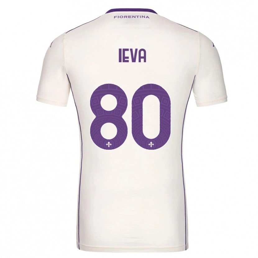 Danxen Kvinder Stella Ieva #80 Hvid Lilla Rød Udebane Spillertrøjer 2025/26 Trøje T-Shirt