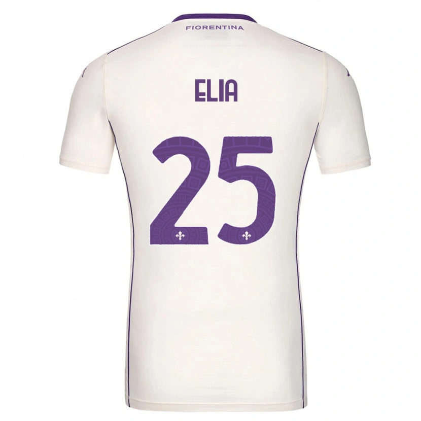 Danxen Kvinder Mirko Elia #25 Hvid Lilla Rød Udebane Spillertrøjer 2025/26 Trøje T-Shirt