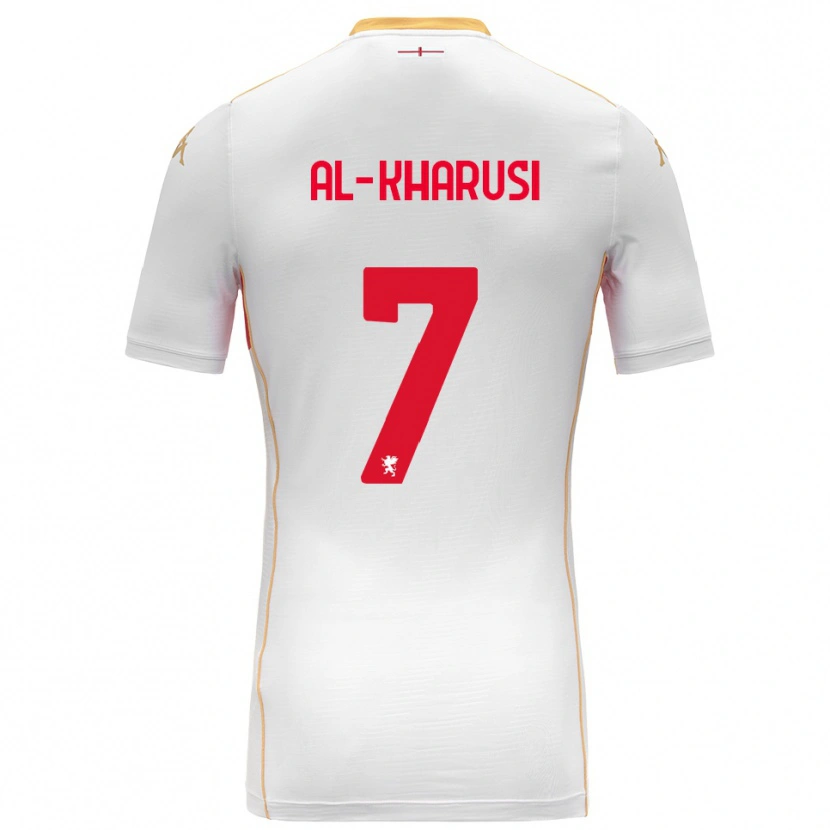 Danxen Kvinder Suhayb Al-Kharusi #7 Hvid Rød Udebane Spillertrøjer 2025/26 Trøje T-Shirt