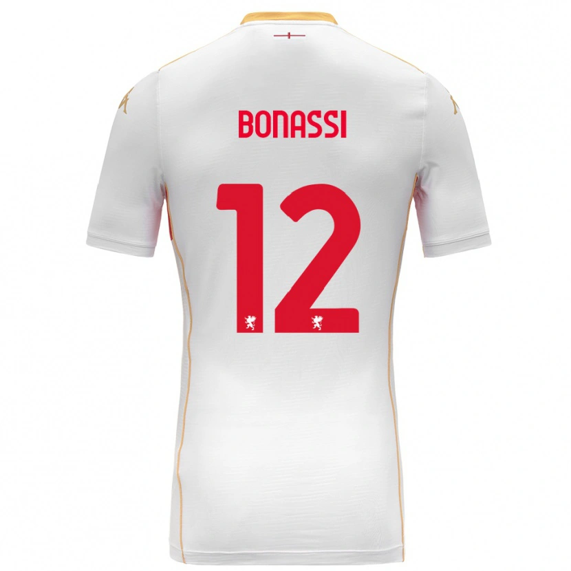 Danxen Kvinder Lorenzo Bonassi #12 Hvid Rød Udebane Spillertrøjer 2025/26 Trøje T-Shirt