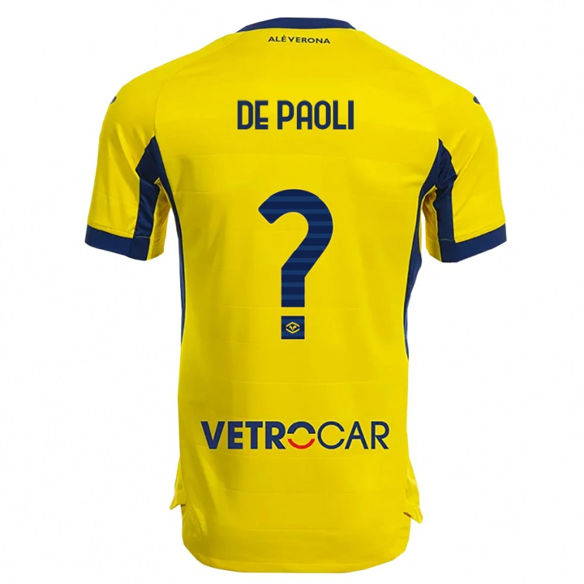 Danxen Kvinder Mirko De Paoli #0 Gul Navy Udebane Spillertrøjer 2025/26 Trøje T-Shirt