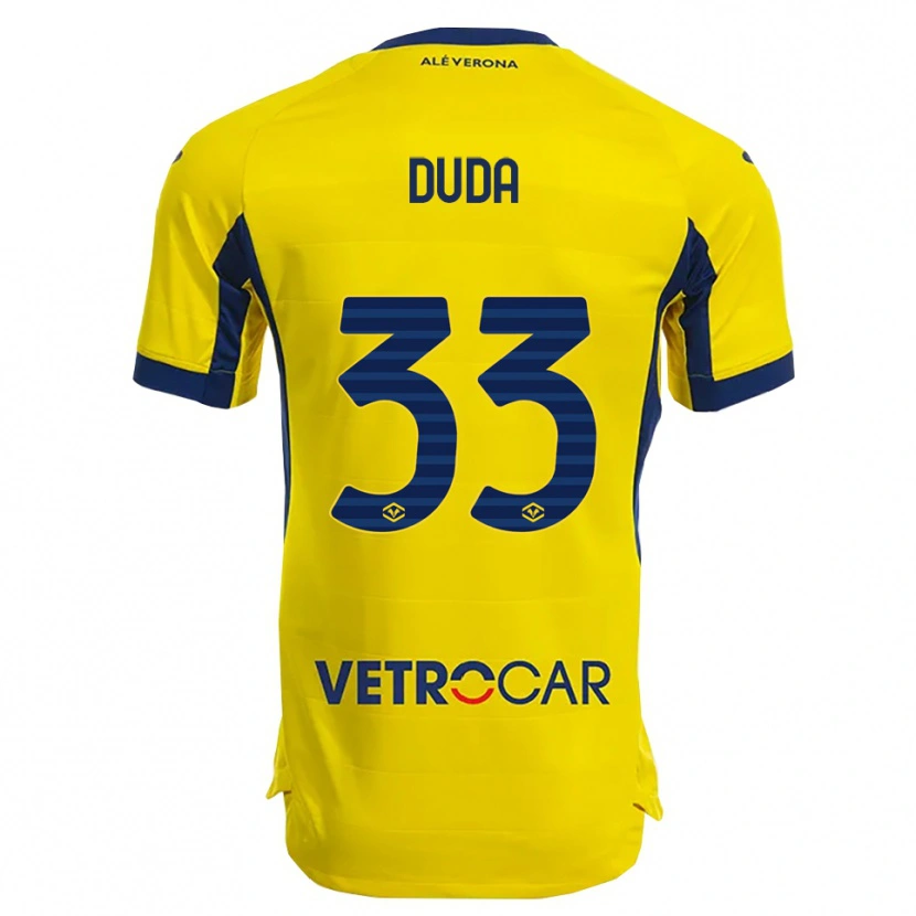 Danxen Kvinder Ondrej Duda #33 Gul Navy Udebane Spillertrøjer 2025/26 Trøje T-Shirt
