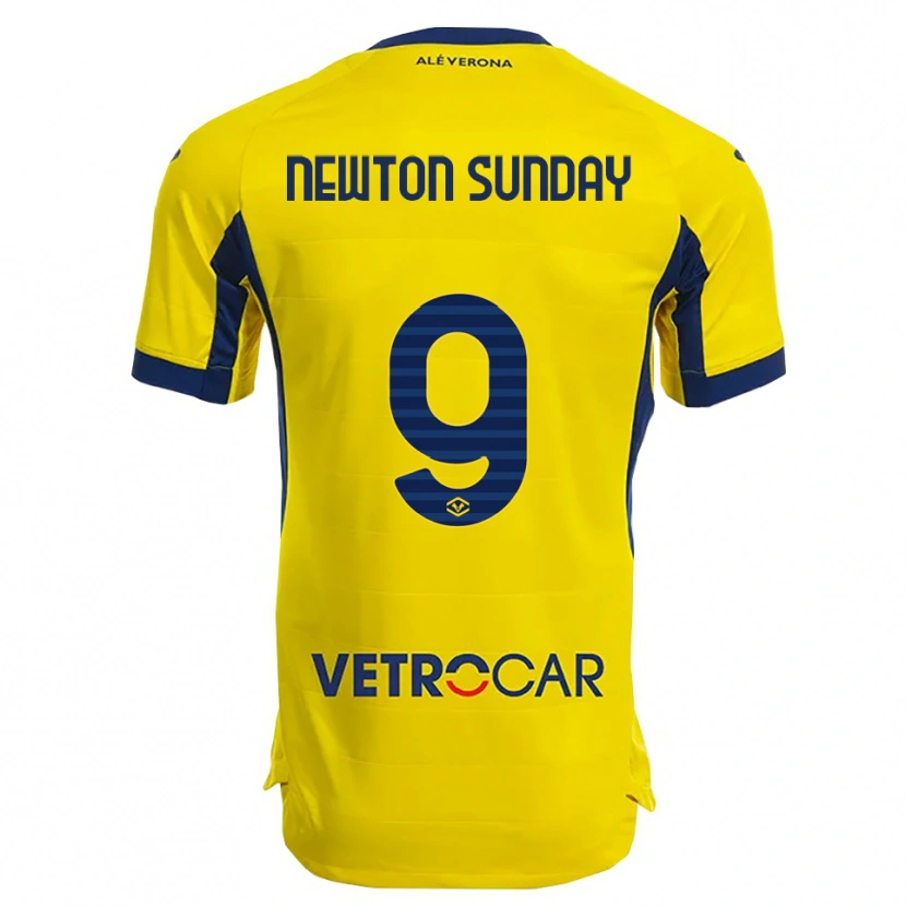 Danxen Kvinder Eloghosa Newton Sunday #9 Gul Navy Udebane Spillertrøjer 2025/26 Trøje T-Shirt