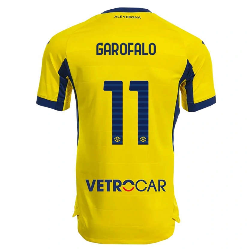 Danxen Kvinder Lorenzo Garofalo #11 Gul Navy Udebane Spillertrøjer 2025/26 Trøje T-Shirt