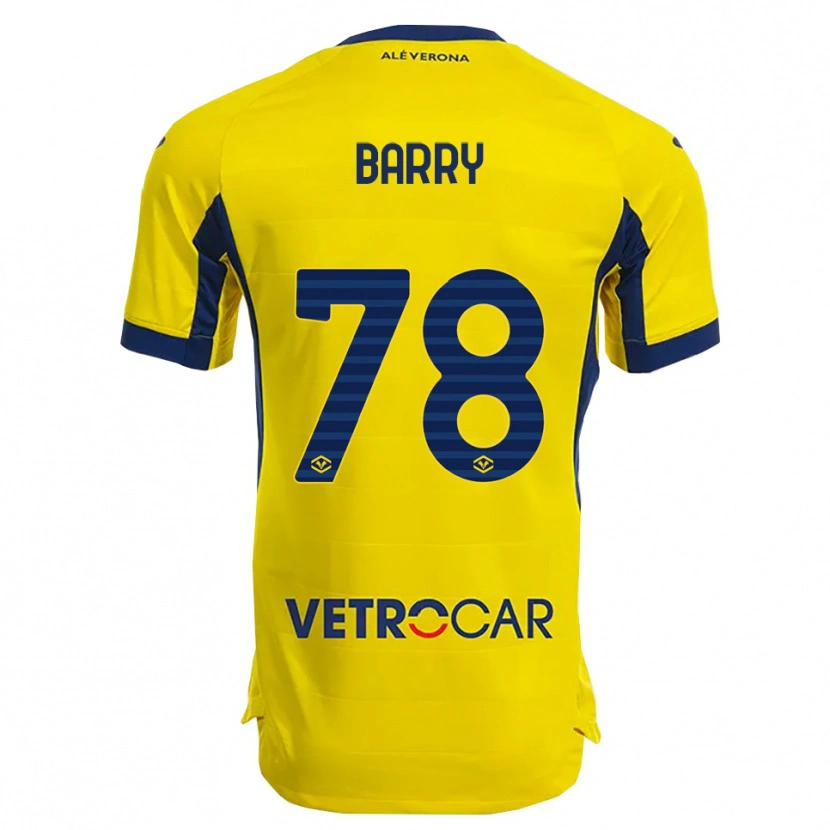 Danxen Kvinder Oumar Barry #78 Gul Navy Udebane Spillertrøjer 2025/26 Trøje T-Shirt