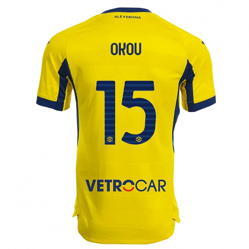 Danxen Kvinder Yllan Okou #15 Gul Navy Udebane Spillertrøjer 2025/26 Trøje T-Shirt