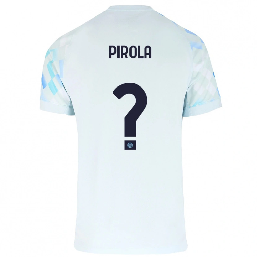 Danxen Kvinder Samuele Pirola #0 Hvid Blå Udebane Spillertrøjer 2025/26 Trøje T-Shirt