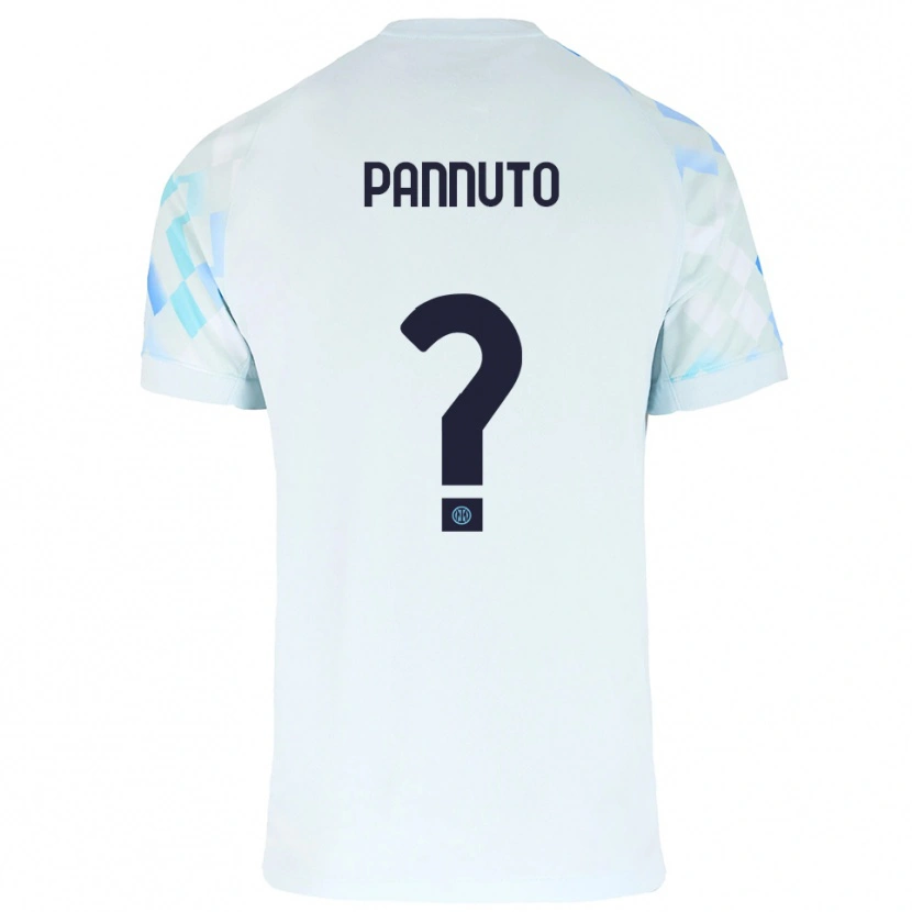 Danxen Kvinder Mattia Pannuto #0 Hvid Blå Udebane Spillertrøjer 2025/26 Trøje T-Shirt